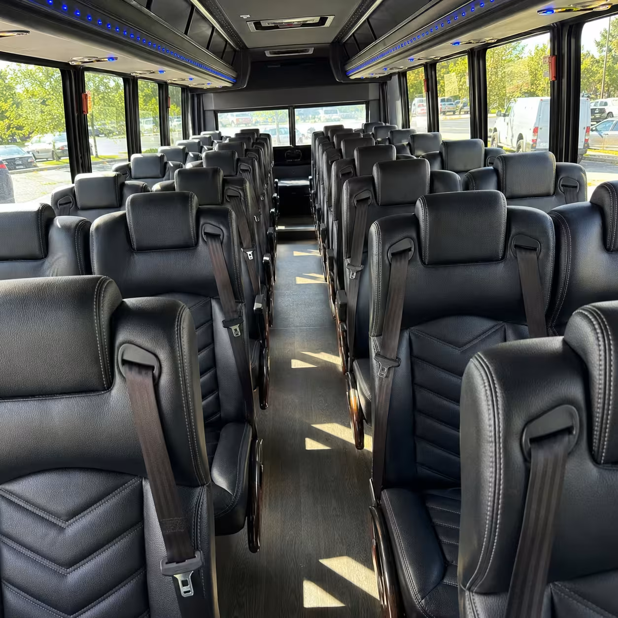 28 passenger minibus interior