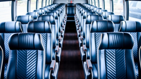 cedar park 54 passenger charter bus inside
