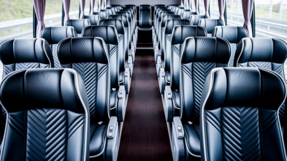 cedar park 55 passenger charter bus inside